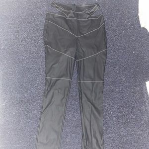 Fashion nova leather hip cutout pants